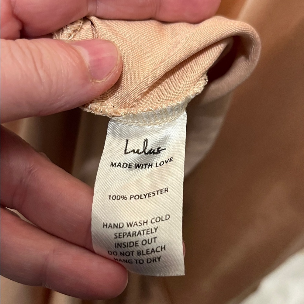 Lulu's Blush Satin Maxi Dress - Picture 6 of 6